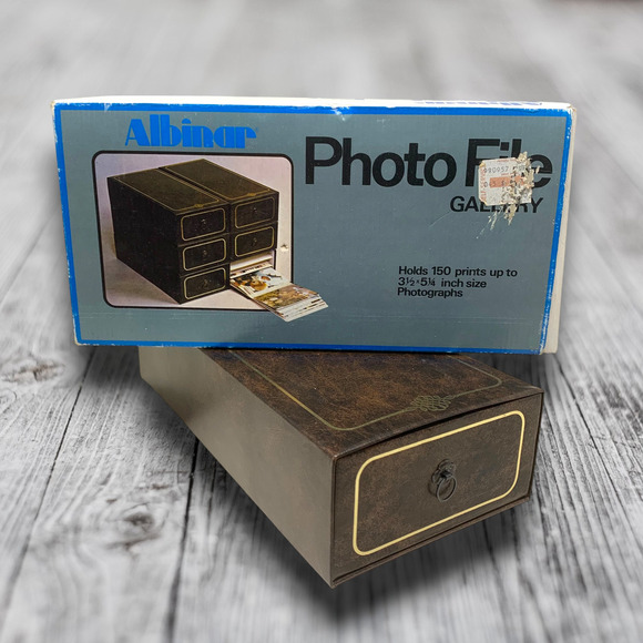 Albinar Other - Vintage NEW Albinar Photo File Print Holder Slide Drawer 3 x 5 Photo Storage NOS